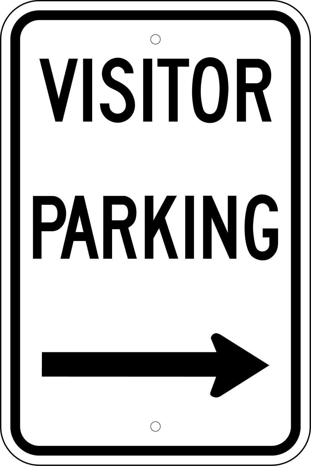 Visitor Parking Arrow Right Sign (G-28r) | Cheap Street Signs