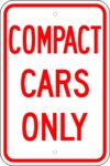 R 72 compact cars only sign 1