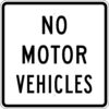 R5 3 no motor vehicles sign