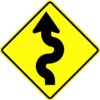 W1 5l winding road left arrow