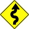 W1 5r winding road right arrow