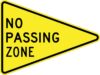 W14 3 no passing zone