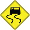 W8 5S slippery when wet symbol