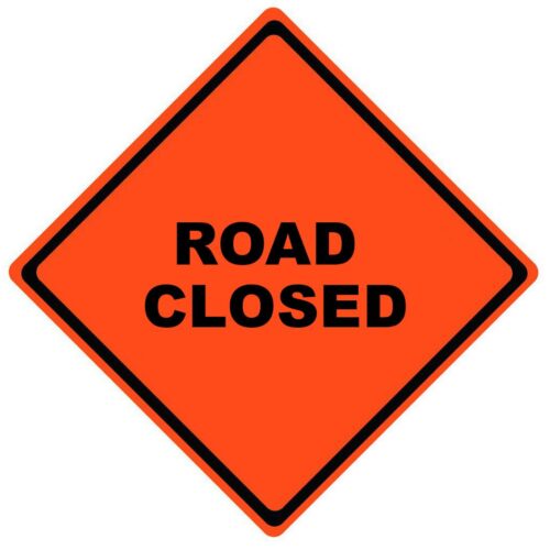 Road Closed Roll-Up Work Zone Sign | Cheap Street Signs