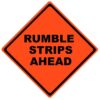 rumble strips ahead roll up sign