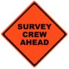 survey crew ahead roll up sign