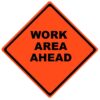 work area ahead roll up sign