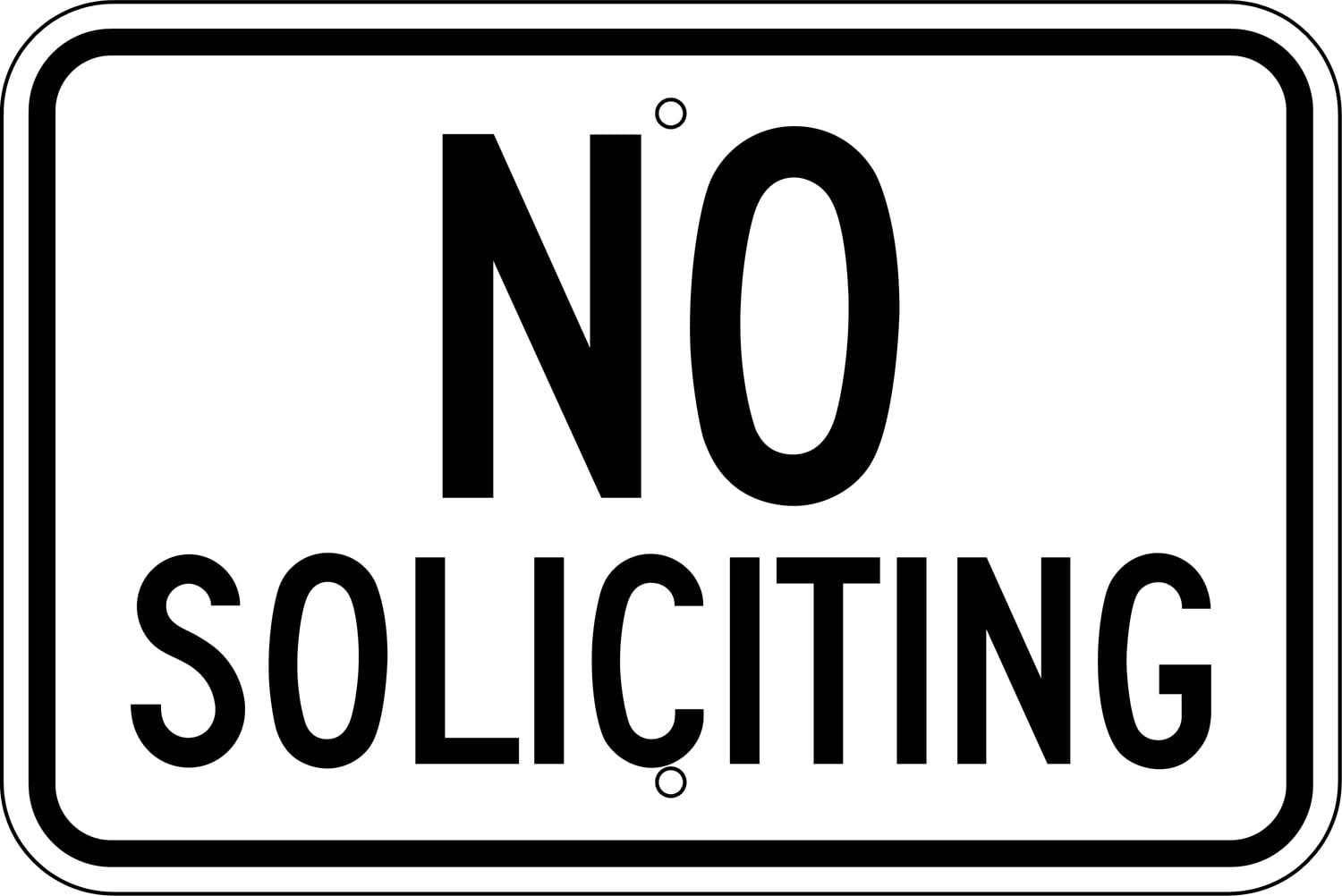 No Soliciting Sign (G-76) | Cheap Street Signs