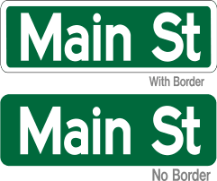 6″ Street Sign (D3-1) Double-Sided Green-White letters | Cheap Street Signs