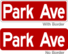 street name sign red