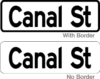 street name sign white blk