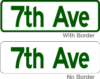 street name sign white grn